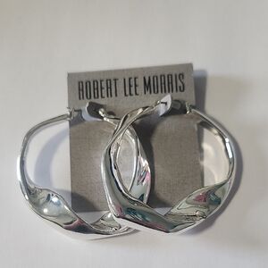 Robert Lee Morris Twisted Silver Earrings